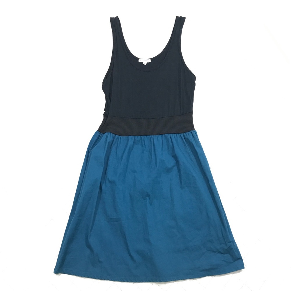 Two Tone Blue and Black Dress